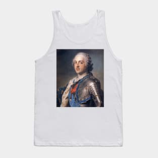 Portrait of Louis XV of France - Maurice Quentin de La Tour Tank Top